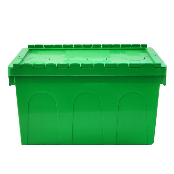 Heavy Duty Collapsible Plastic Crates With Lids Reusable Moving Boxes