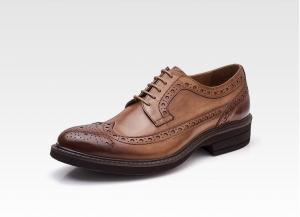 Classic Wedding Leather Mens Shoes , Lace Up Mens Casual Leather Shoes