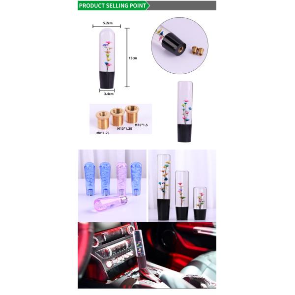 Dried Flower Shift Knob Resin Cherry Blossom Shift Knob