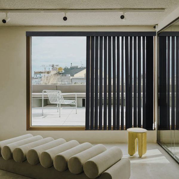 100% Polyester Vertical Blinds Fabric for French Windows with Semi Blackout Feature