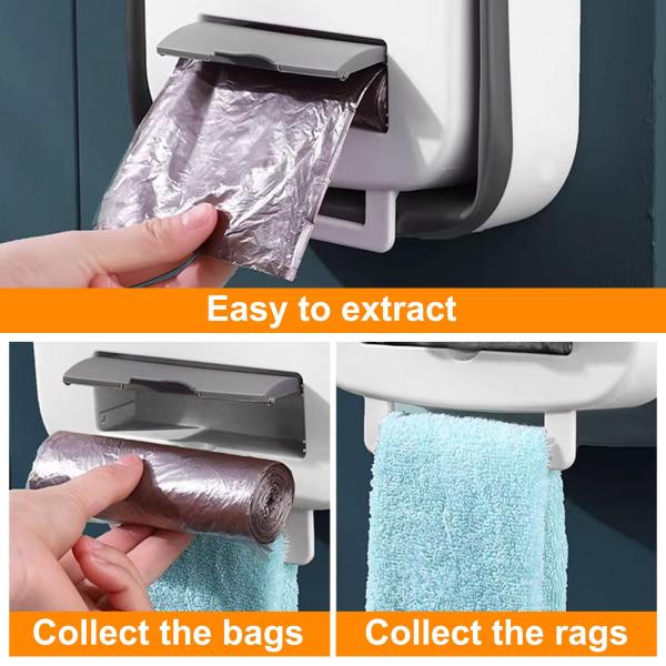 Plastic Sanitary Waste Rubbish 10 Gallon Rectangular Step Foldable Garbage Bin Bathroom Wa Mql Small Kitchen Trash Can With Lid,