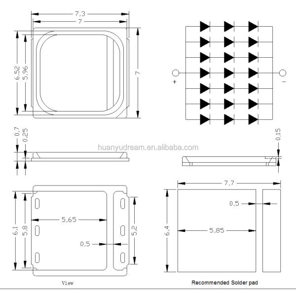 5W - 15W LED CHIP High Brightness SMD LED CCT 2700-7000K 50000 Hours Lifetime