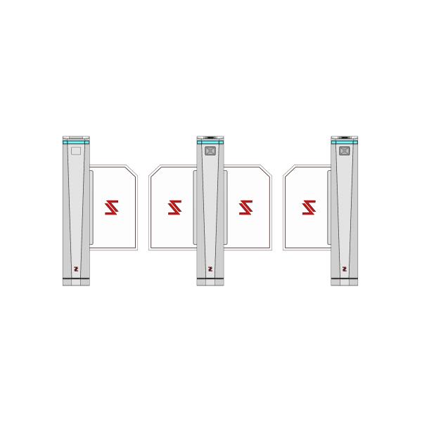 Bidirectional Passage Swing Barrier Turnstile Biometric Access Control 30-40 Persons/Min