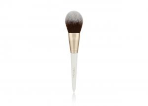 Quality Vonira Beauty Studio Makeup Flat Powder Brush With Golden Aluminum Ferrule Birch Wooden Handle for sale