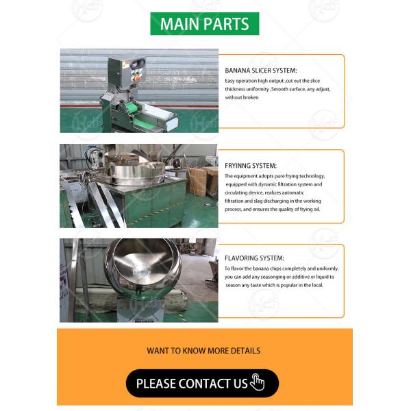 Plantain Chips Processing Equipment Small Scale Banana Chips Production Machine
