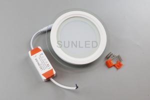 Quality 6w Surface Mount Flat Panel Led Lights Embedded Round Glass Ceiling Light for sale