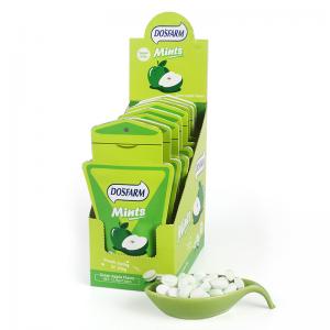 Quality Healthy Fresh Breath Sugar Free Low Calorie Candy With Green Apple Flavors for sale