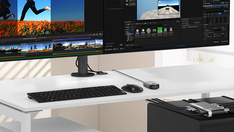 UCH20408 USB 3.0 KVM Switch 2x4 For Two PC Share Four USB A Peripherals KVM Switch