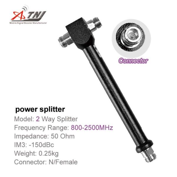 2G 3G 4G Signal Booster Accessories 800MHz 2500MHz 2 Way Splitter