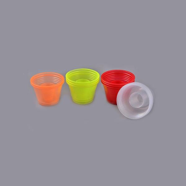 Eco Friendly 1/2/3/4/5/6oz Sauce Container PLA Plastic Portion Cups With Lids For Foods