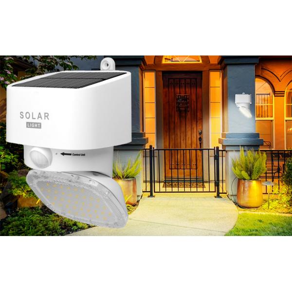 2000LM Gutter Mount Solar Motion Light / 4000K Solar Security Lights Dusk To Dawn