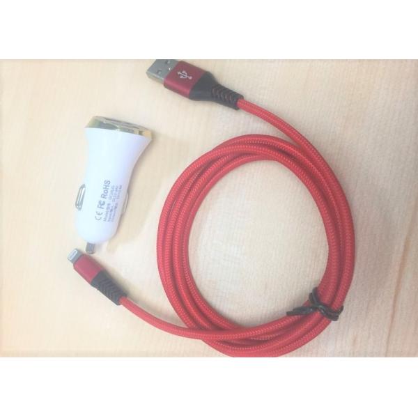 High Current Lightning Cable Car Charger Short Protection For Driving Recorder