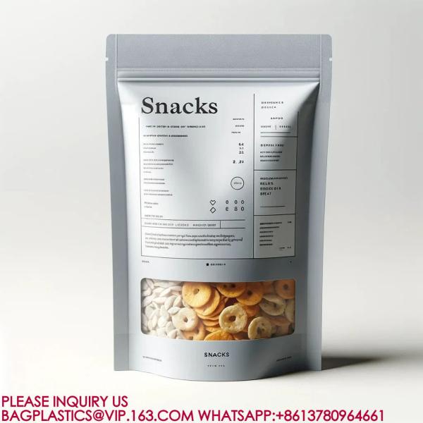 Pouch Pla Packaging Food Biscuits Snacks Mylar Packaging Bag Sealed Aluminum Foil Bag