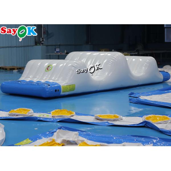 6x2x1.1mH White Airtight Inflatable Water Float Wave Track Inflatable Water Parks