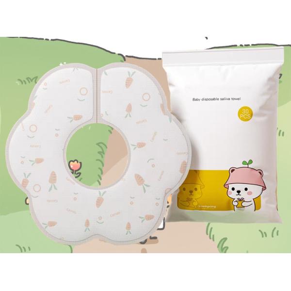 Gentle Round Shape Newborn Dribble Bibs Dribble Catcher Bibs