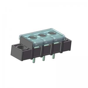 Quality B Type 1*3P 7.62 Barrier Type Terminal Block With Fix Hole & With CAP H=14.7 ROHS for sale