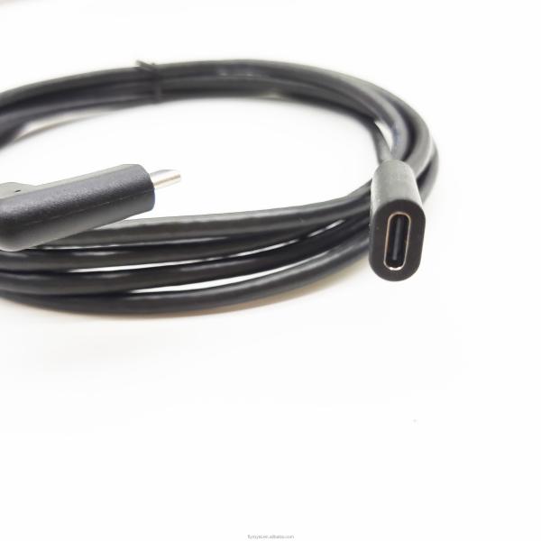 Customized Left Angle Right Angle C Male To USB C Female Cable Type C Cable Fast Charging Cable