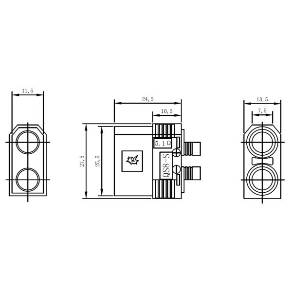 QS8-S Anti Ignition Plug Car Aviation Model Car Emergency Charging High Current Plug Connector