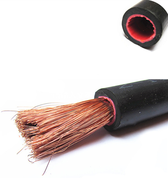 Size 1/0 2 Soft 600 Amp Welding Cable , Bare Copper Welding Cable 35mm2 70mm2 Rubber Superflex