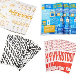Quality Eco-friendly customized biodegradable greaseproof paper hamburger sandwich packaging paper for sale