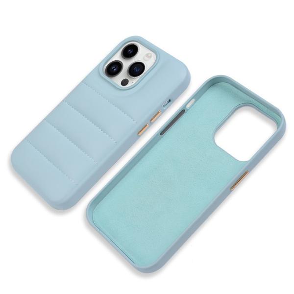 MN-1737 Cute Candy Color Puffer Phone Cover With Holder for iPhone 13 14 15 Pro Max