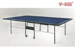 Quality Recreation Folding Table Tennis Table Leg Round Tube With Bats Container for sale