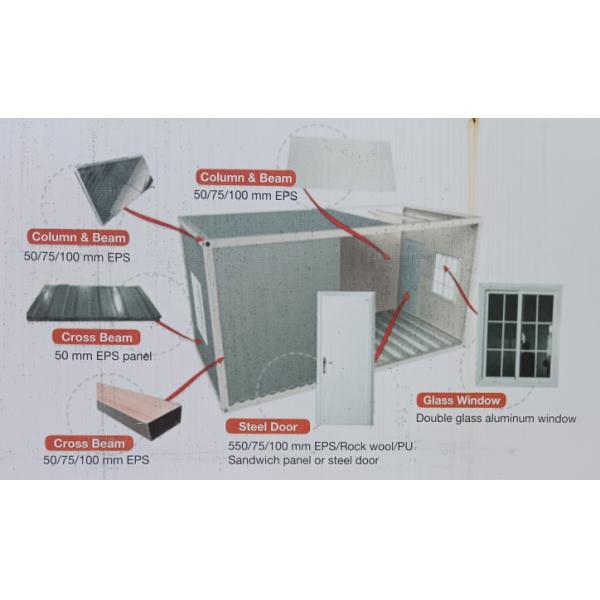 Lightweight Foldable Container House Fireproof Container Folding House
