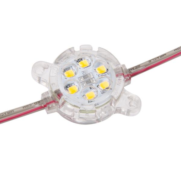 Green 30mm IP67 6 Led Pixel String Lights DC24V 0.6W With Taiwan Epistar