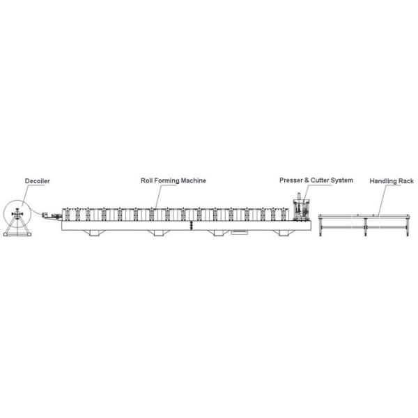 Galvanized Steel Downspout Forming Machine / Rain Water Gutter Making Equipment