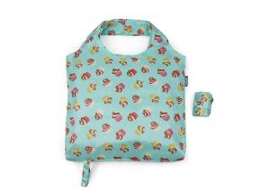 China Big Capacity Fold Up Tote Bag Cupcake Printed Collapsible Grocery Tote on sale