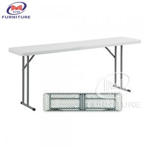 Quality 6ft Rectangular White Plastic Dining Table For Wedding Scenes Banquet Events for sale