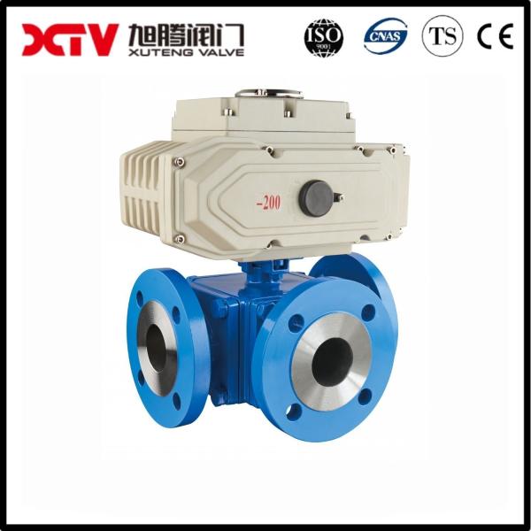 Floating Structure 3 Way Ball Valve With F304 Stem Material And Electric