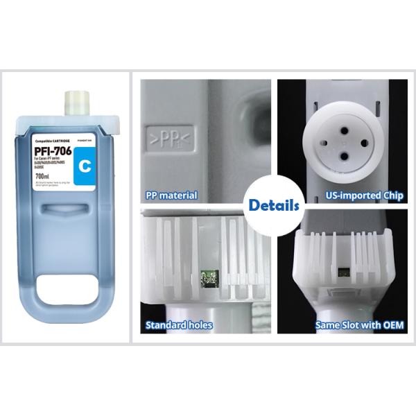 Canon IPF Printer Large Format Ink 700ML Compatible / Refilled PFI 706 Inkjet Ink Cartridge