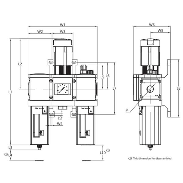 Modular Air Source Treatment Unit Air Filter / Air Regulator / Air Lubricator