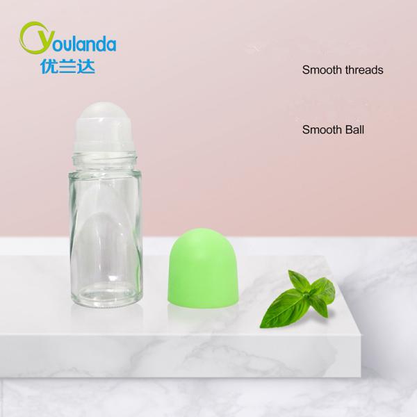 Customizable 50ml Glass Roller Bottles Roll On Oil Bottles For Antiperspirant