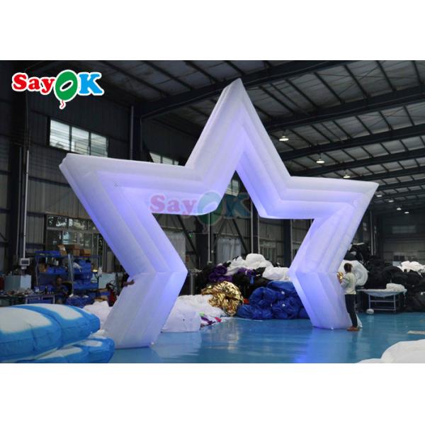 Giant Inflatable Star Arch Led Light Inflatable Star Archway For Outdoor Advertising Party