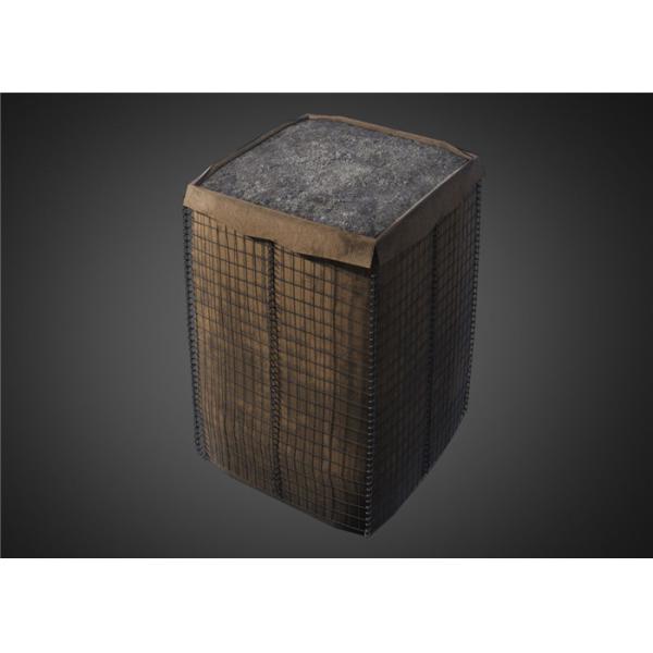 Eco Friendly Hesco Blast Walls , Welded Gabion Box Multi Cellular Sliver Color