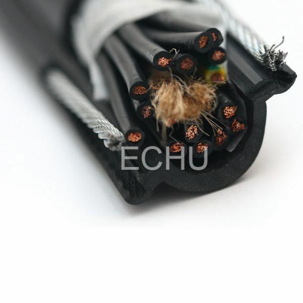 Round Pendant Control Cable with 2 Steels For Crane and Lifter RVV2G 16*1.0MM2