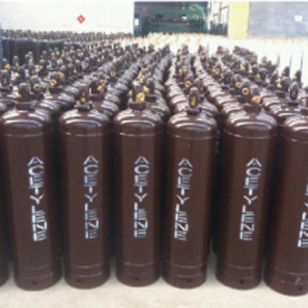 High Pressure Welding Industrial Use Acetylene Gas Cylinders With QF-15A Valve