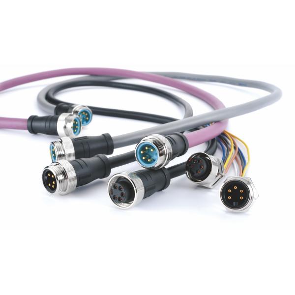 Male 4 Pin M16 Circular Connector Unshielded Soldering Type Single Ended PVC