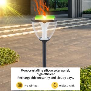China RGB Atmosphere Outdoor Solar Garden Light With Mono Crystalline Silicon Solar Panel on sale