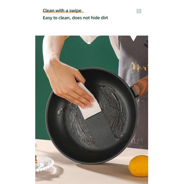 Factory Direct Sale Kitchen Cookware 22/24/26/28 Cm Aluminum Wooden Handle Free Nonstick Fry Pan