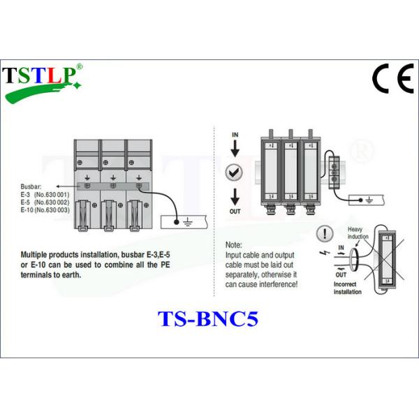 Coaxial Transmission Devices Lightning Surge Protector With BNC Connector