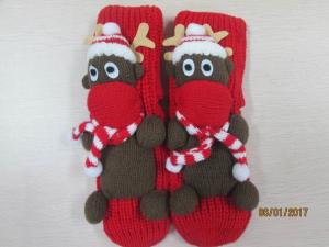 Quality Wholesale Home Girls Floor Slipper Sock Rubber Sole Shoe Socks--100% acrylic-- Sheep Shaun for sale