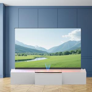 Buy cheap UST Projector Laser TV Cabinet White Smart TV Cabinet Luxury Motorized TV from wholesalers