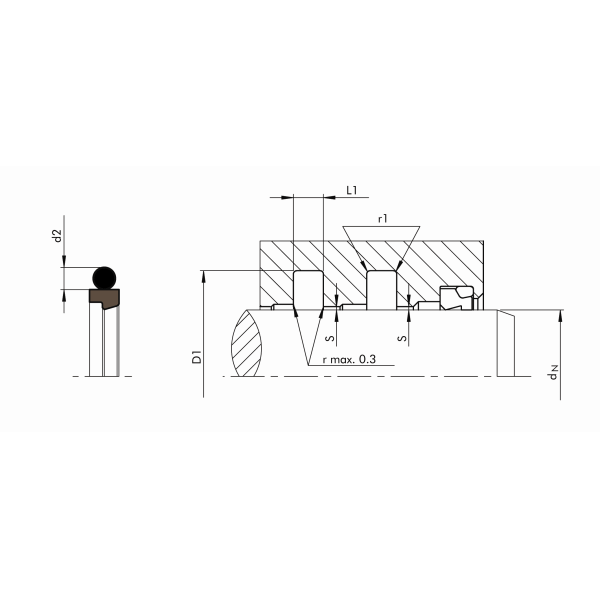 Single Acting Rod Buffer Seals Low Friction Step Seals HBT GSJ For Hydraulic Cylinders