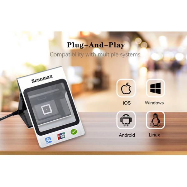 Desktop Payment HID KBW QR Square Box Code Scanner Alipay 2D Code Reader