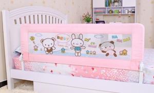 Quality Steel Frame Pink Baby Bed Rails / Convertible Bed Rail for Child for sale