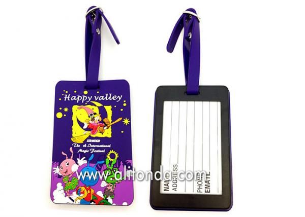 Buy Soft PVC rubber luggage tag supply personalized luggage tag custom at wholesale prices