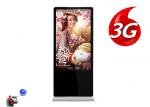 Indoor Advertising player Free Standing LCD Display 55 Inch Built-In Media